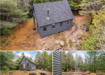 Off-Grid 2-Bedroom Cabin on 3.55 Acres with Stream Frontage in Amherst, Maine