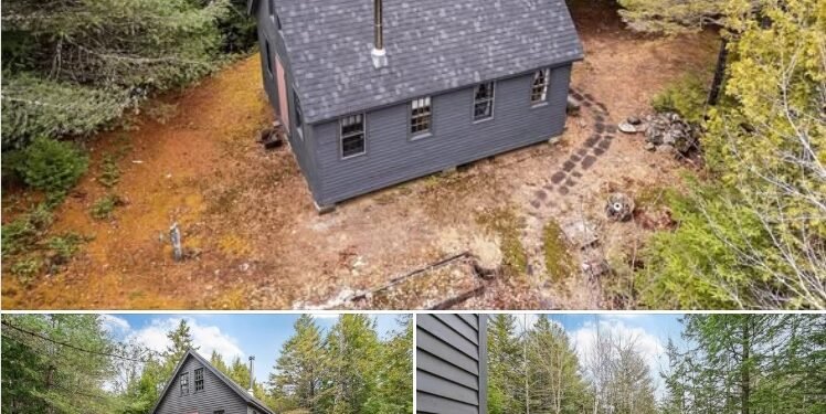 Off-Grid 2-Bedroom Cabin on 3.55 Acres with Stream Frontage in Amherst, Maine