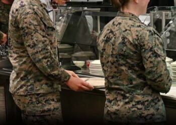 US soldiers shares concerning photo of food being served