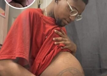 Woman shares pics of her husband giving birth