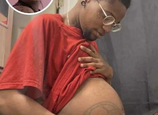 Woman shares pics of her husband giving birth