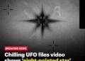 Chilling UFO files video shows glowing ‘eight-pointed star’ with shape-shifting arms darting across the sky