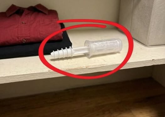 This evening, I opened my wife’s wardrobe and discovered this inside.