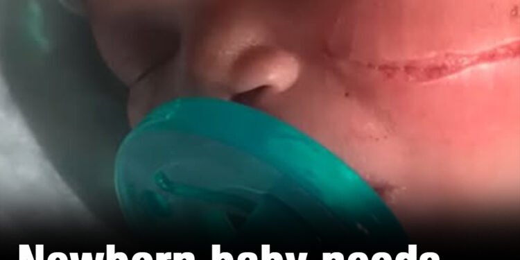 Newborn baby needs 13 stitches after surgeon ripped open her face during C-section