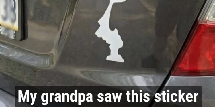 Why Drivers Display This Upside-Down Sticker on Their Cars