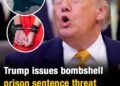 Trump issues bombshell prison sentence threat as Reflecting Pool is hit by another blow