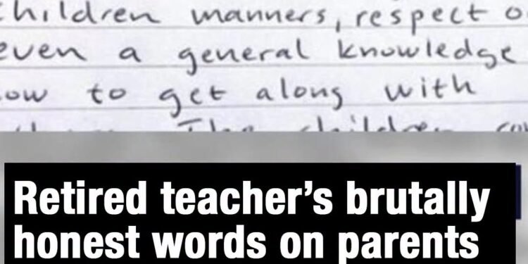 Retired teacher’s honest words to parents go viral