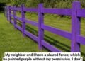 If You Spot a Painted Purple Fence, This Is What It Means