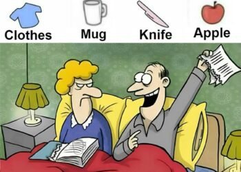 Find Clothes, Mug, Knife, Apple.