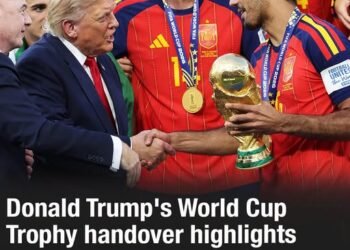 Donald Trump’s World Cup Trophy handover contradicts claim made by his doctor