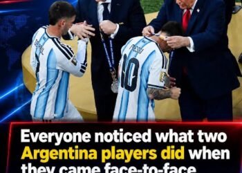 Everyone noticed what two Argentina players did when they came face-to-face with Donald Trump on the podium