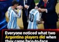 Everyone noticed what two Argentina players did when they came face-to-face with Donald Trump on the podium