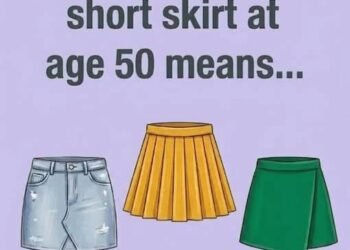 Wearing a short skirt at age 50 means…