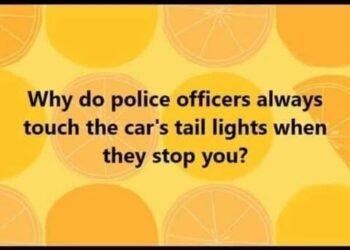 Why do police officers always touch the car’s tail lights when they stop you