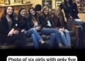 The internet is baffled by this optical illusion of six girls with only five pairs of legs