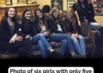 The internet is baffled by this optical illusion of six girls with only five pairs of legs