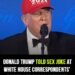Trump pulls out a ‘Trump 2028′ hat and tells sex joke that gets complete silence at the White House Correspondents’ Dinner