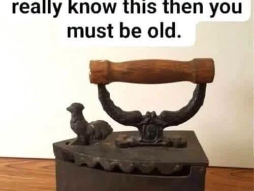 The “mystery” object in the photo: a charcoal box iron