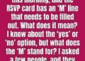 What Does the M Mean on an RSVP Card?