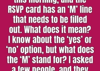 What Does the M Mean on an RSVP Card?