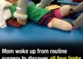 Mom woke up from routine surgery to discover all four limbs had been amputated