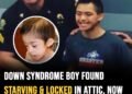 Boy with Down syndrome found starving and locked in attic is reunited with officers who rescued him