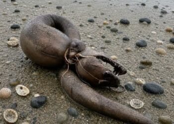 This morning, I was walking on the beach with my dog whe