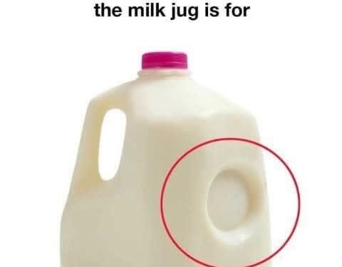 The Hidden Purpose Behind That Little Dent on Your Milk Jug — And Why It Matters More Than You Think
