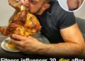 Fitness influencer, 30, dies after eating 10,000 calories a day for extreme weight challenge