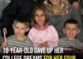 18-year-old gave up her college dreams for her four siblings – what happened next changed all their lives