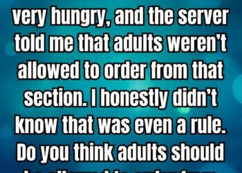 Should Adults Be Allowed to Order Kids’ Meals?