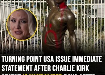 Turning Point USA issue statement as Charlie Kirk statue vandalized days after being erected