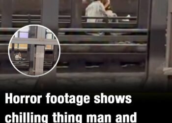 Footage shows what man and woman did moments before a train fatally struck them