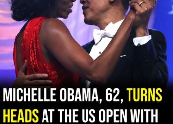 Michelle Obama turns heads at US Open with diamond-covered ears and a ring seen “from miles away”