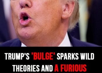 Trump’s ‘bulge’ sparks wild theories and a furious reply from White House only adds fuel to the fire