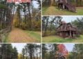 Rustic Log Cabin in Greenbush, Maine, With 14 Acres, Private Well, and Two Outbuildings