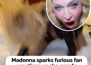 Madonna sparks furious fan reactions as she crawls across a bed on all fours in “disgusting” video