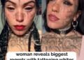 Woman reveals biggest regrets with tattooing her eyes