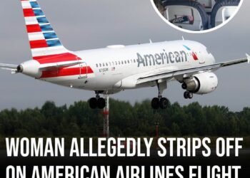 Woman allegedly strips off on American Airlines flight and performs X-rated act before landing