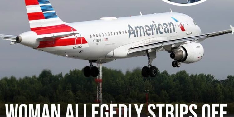 Woman allegedly strips off on American Airlines flight and performs X-rated act before landing